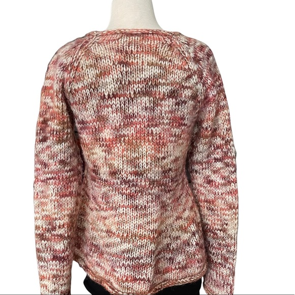 Anthropologie SLEEPING ON SNOW Cardigan Marled Chunky Sweater Tweed Wool SZ M - Picture 10 of 11